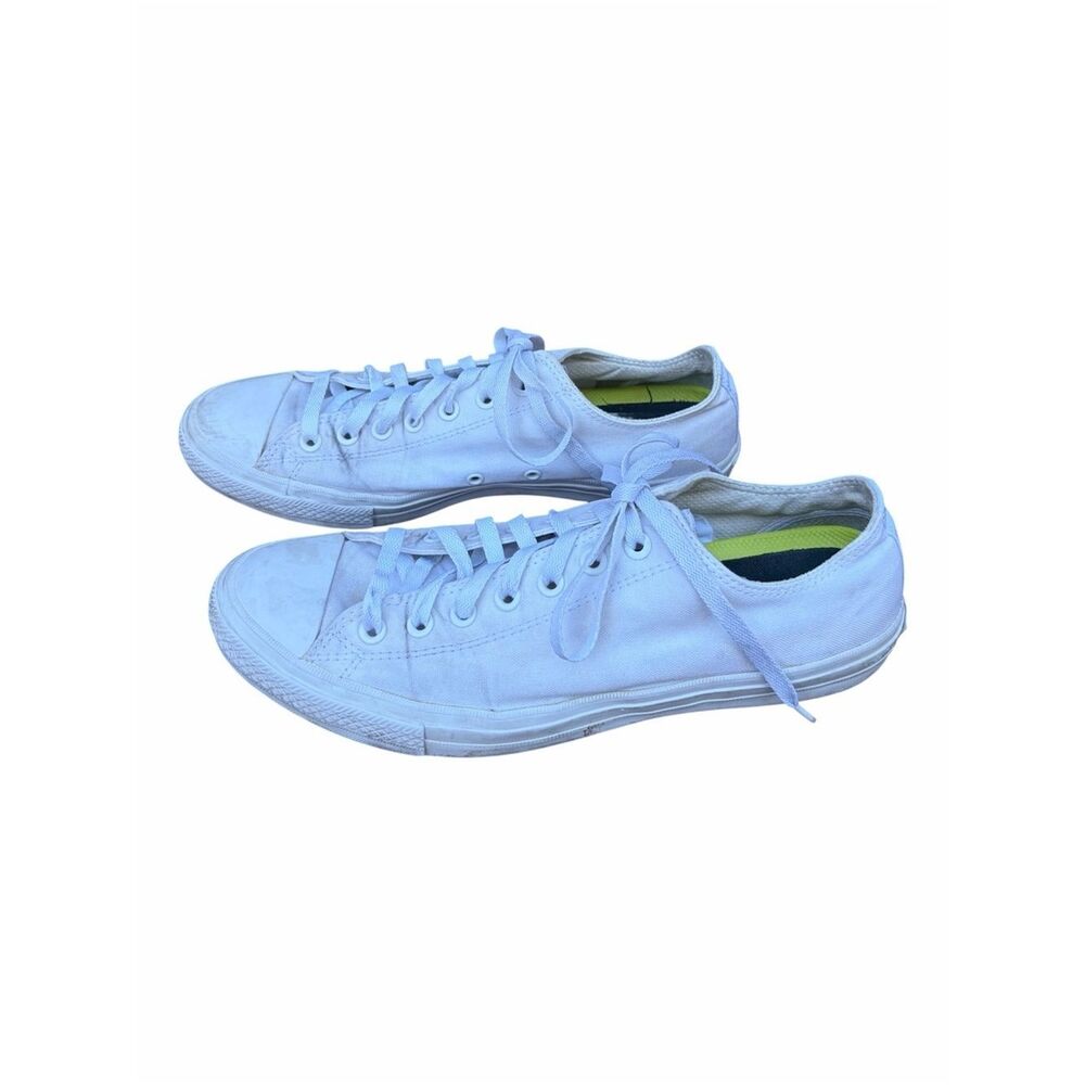 Converse Chuck Taylor White Canvas Low-Top Sneakers/Tennis Shoes 11 - Picture 2 of 9